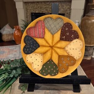 12” Signed Decorative Wooden Plate